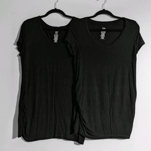 Maternity - Two basic black tees